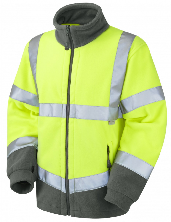High Visibility Yellow Two-Tone Interactive Fleece Jacket